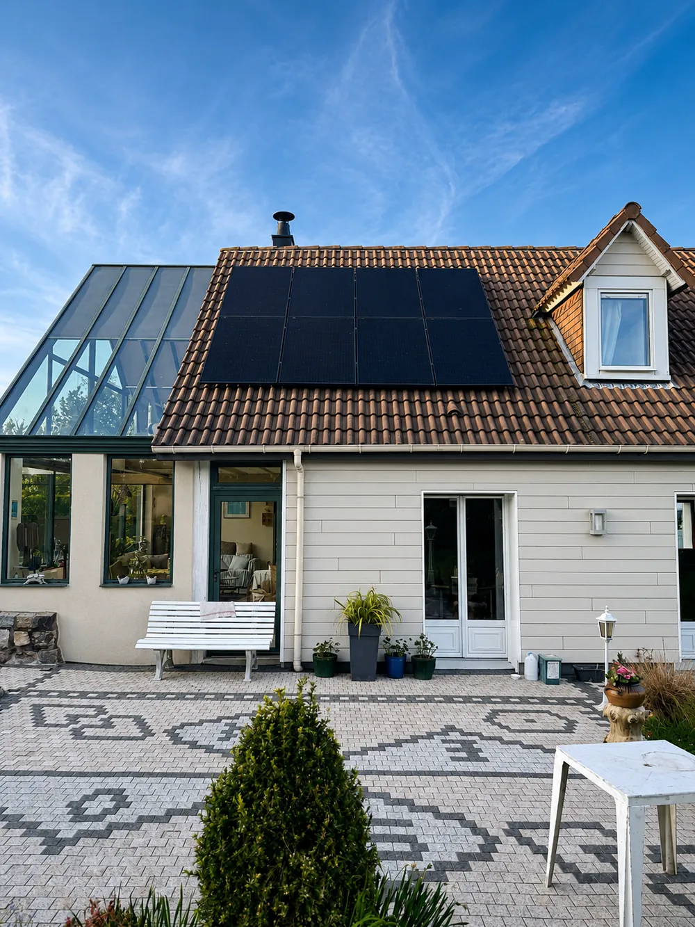 Panneaux photovoltaïques posés en toiture par DHAF Énergie